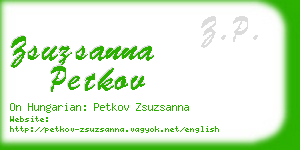 zsuzsanna petkov business card